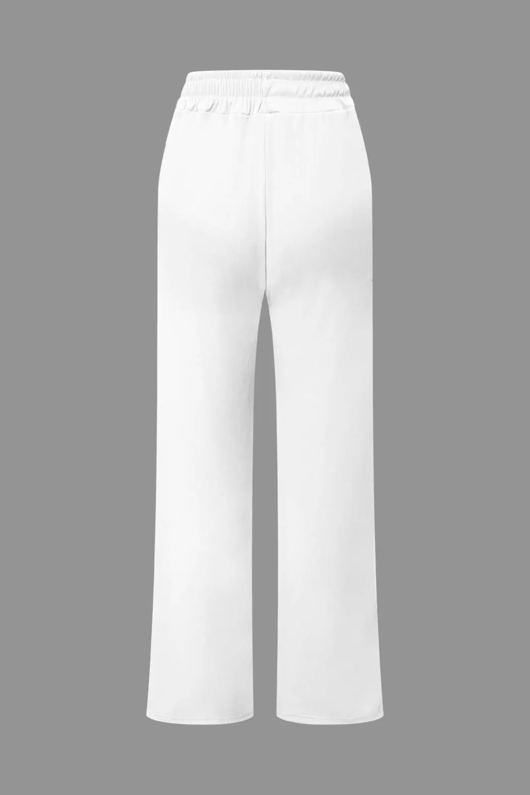 Off Shoulder Ruched Asymmetric Top And Straight Leg Pants Set