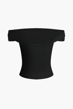 Off-Shoulder Wrap T-shirt