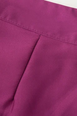 Ombre High Waisted Satin Straight Leg Pants