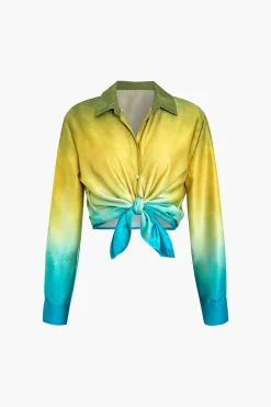 Ombre Long Sleeve Shirt