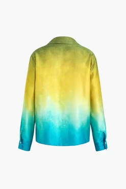 Ombre Long Sleeve Shirt