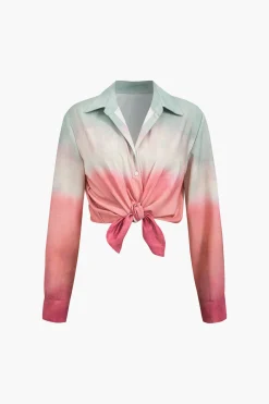 Ombre Long Sleeve Shirt