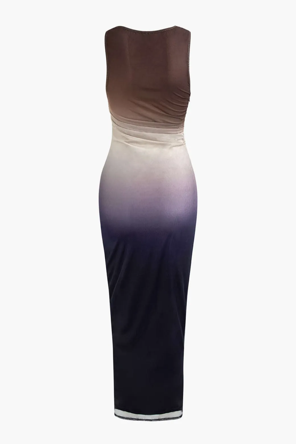 Ombre Mesh Sleeveless Midi Dress