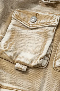Ombre Multi Pocket Wide Leg Cargo Jeans