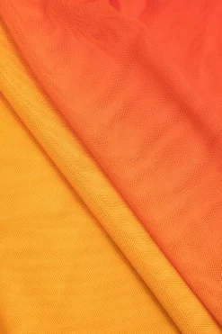 Ombre Ruffle One Shoulder Cover Up