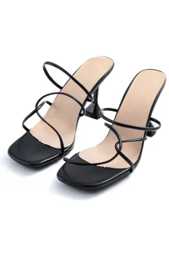 Open Toe Ankle-strapless High Heels