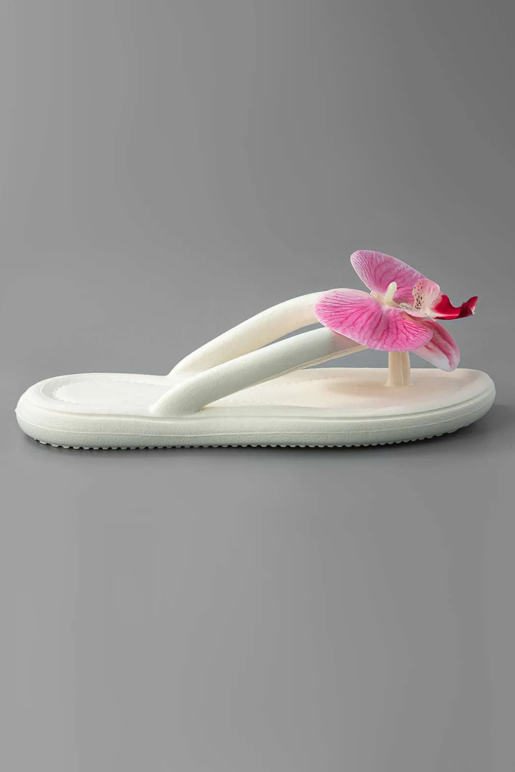 Orchid Decoration Flip Flop Slippers