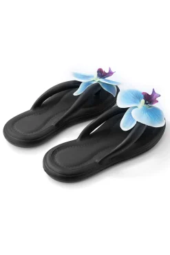 Orchid Decoration Flip Flop Slippers