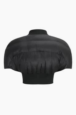 Padded Zipper Cropped Puffer