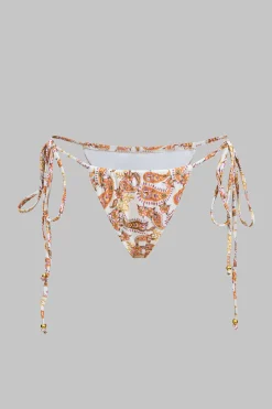 Paisley Print Tie-Up Bikini Set