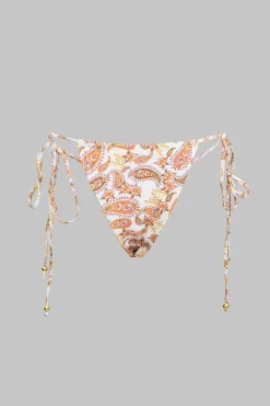 Paisley Print Tie-Up Bikini Set