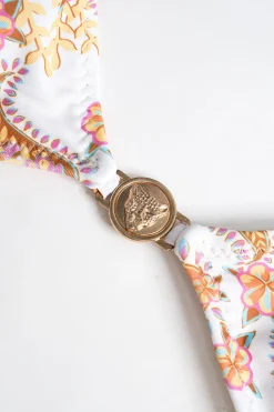 Paisley Print Tie-Up Bikini Set