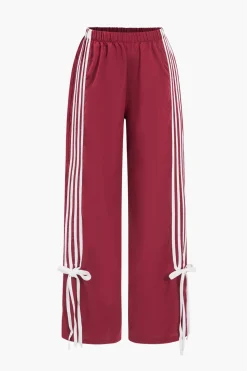Patchwork Bow Detail Trousers