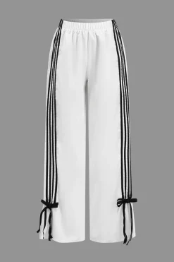 Patchwork Bow Detail Trousers