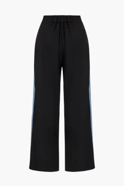 Patchwork Detail Wide Leg Trousers