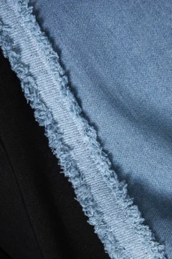 Patchwork Detail Wide Leg Trousers