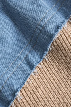 Patchwork Pocket Sweater Long-Sleeve Top