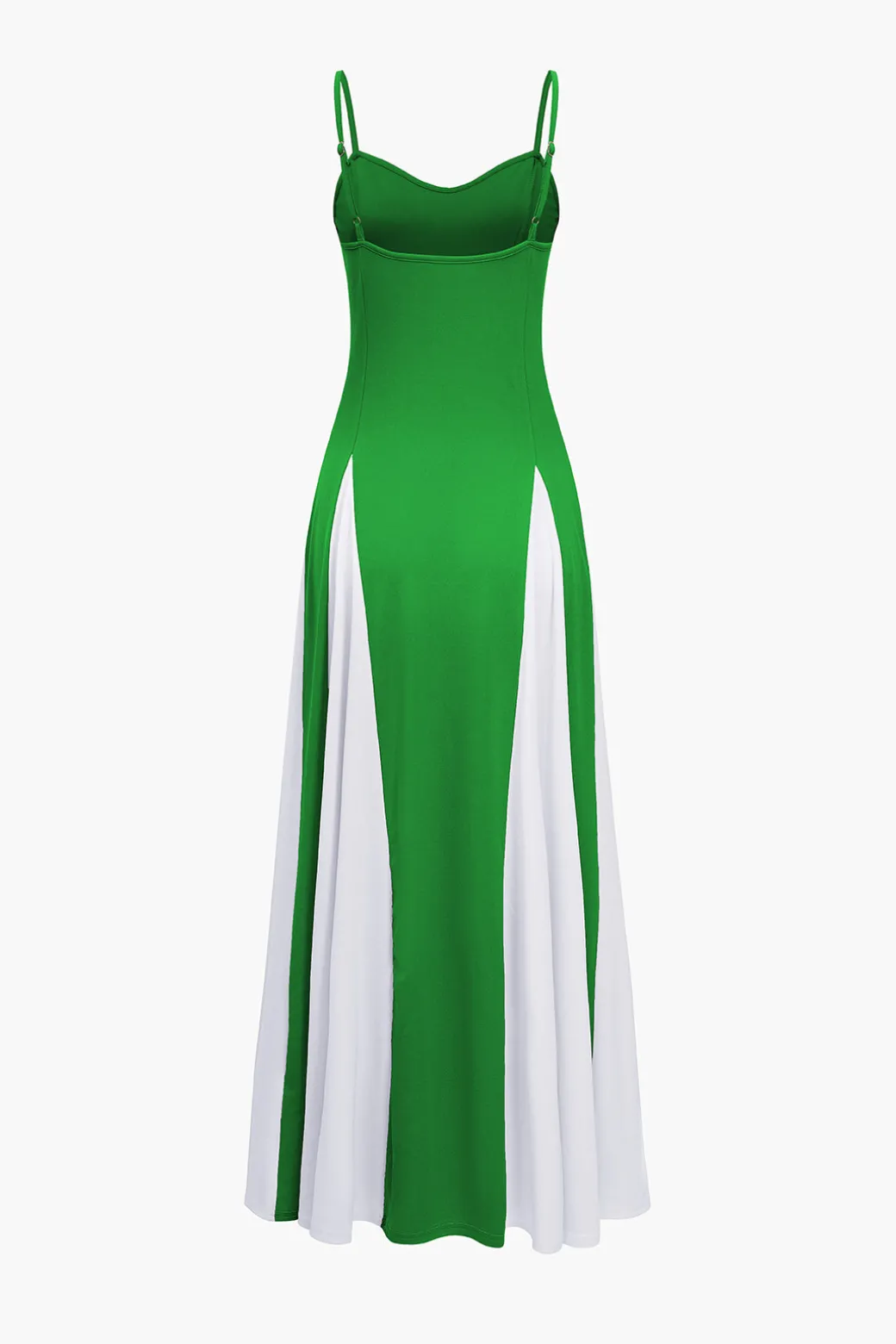 Patchwork Spaghetti Strap Maxi Dress