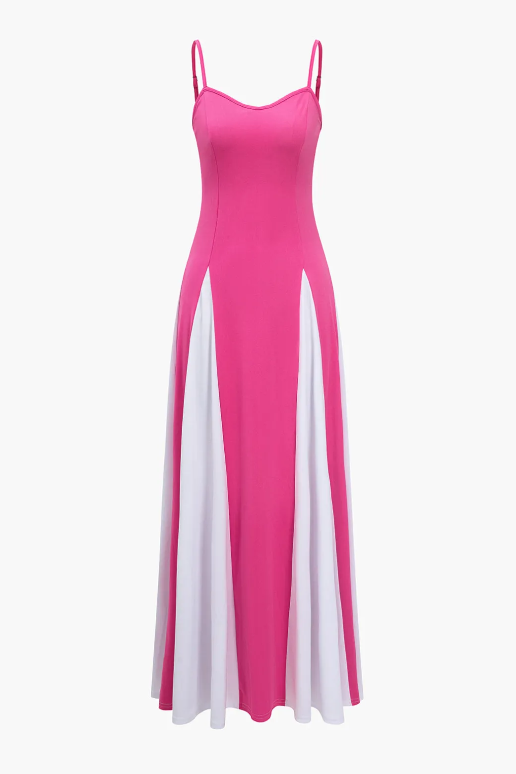 Patchwork Spaghetti Strap Maxi Dress
