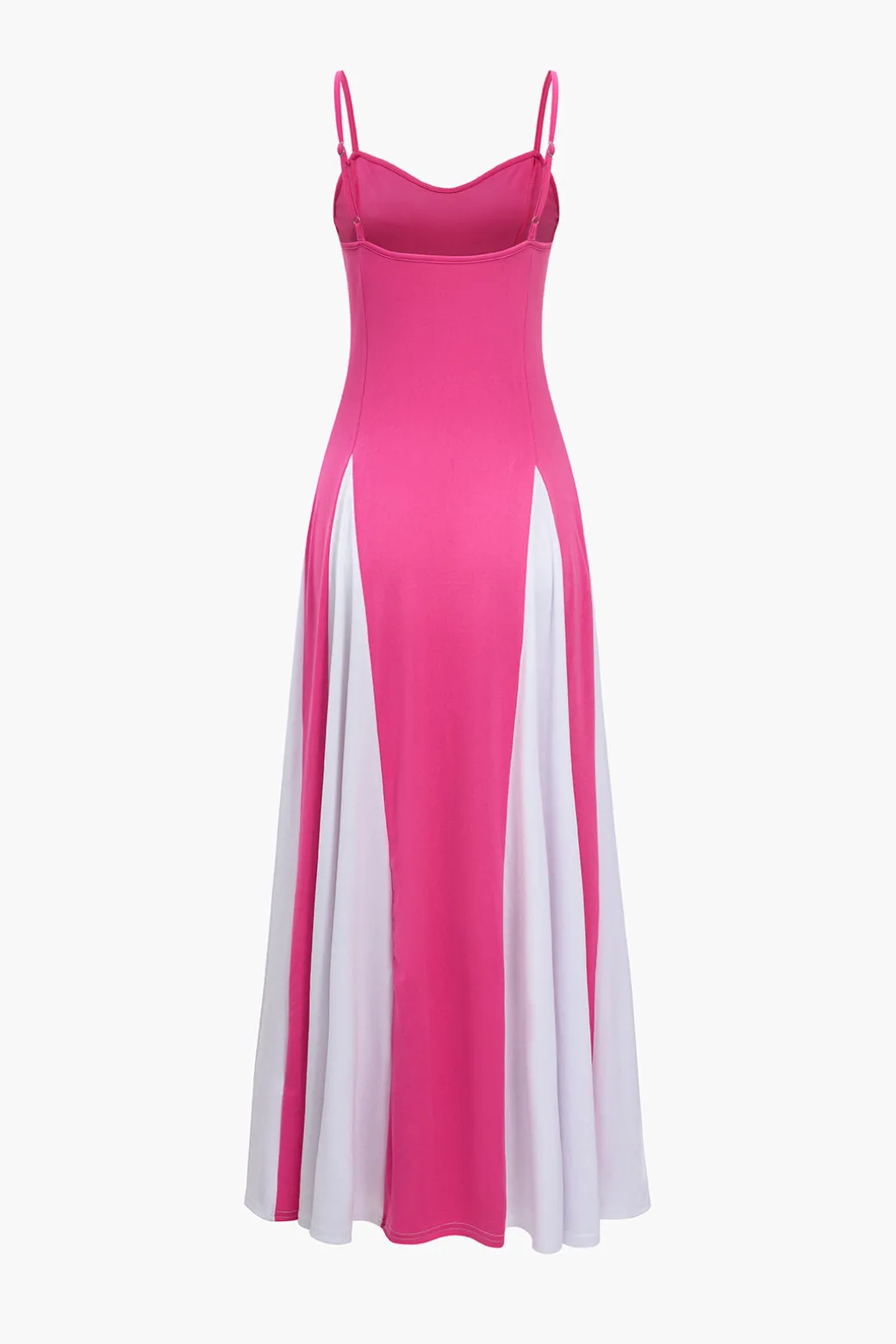 Patchwork Spaghetti Strap Maxi Dress