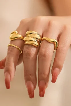 4pc Metal Ring Set