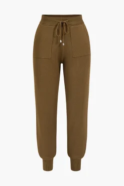 3pc Sweater Pocket Drawstring Pants Set