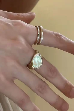 Pearl-Embellished Ring