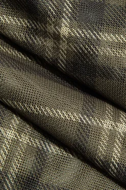 Plaid Print Tie Front Mini Skirt