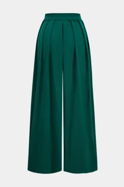 Pleated High Waist Wide Leg Trousers