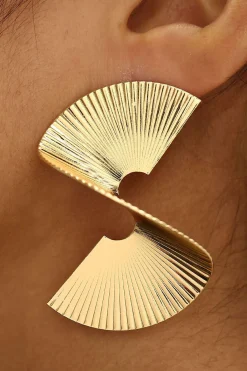 Pleated Metal Earrings