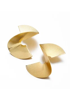 Pleated Metal Earrings
