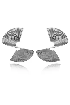 Pleated Metal Earrings