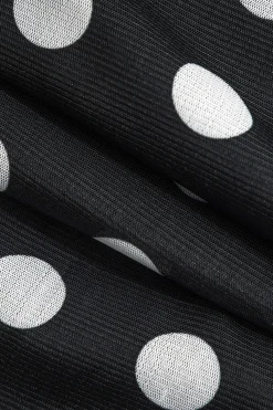 Polka Dot Print Off Shoulder Maxi Dress
