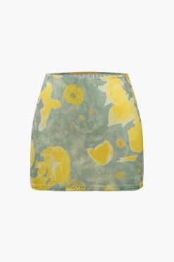 Printed Corset Cami Top And Mini Skirt Set