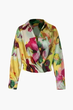 Printed Satin Blouse