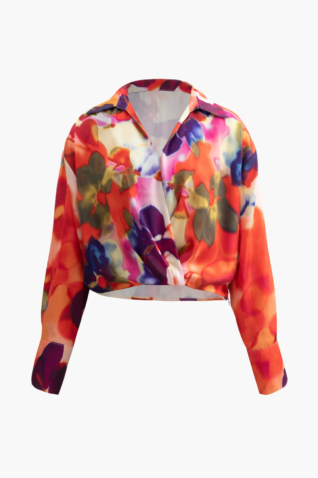 Printed Satin Blouse