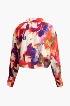 Printed Satin Blouse