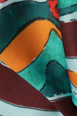 Printed Strappy Scarf Top