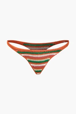 Rainbow Stripe Crochet Bikini Set