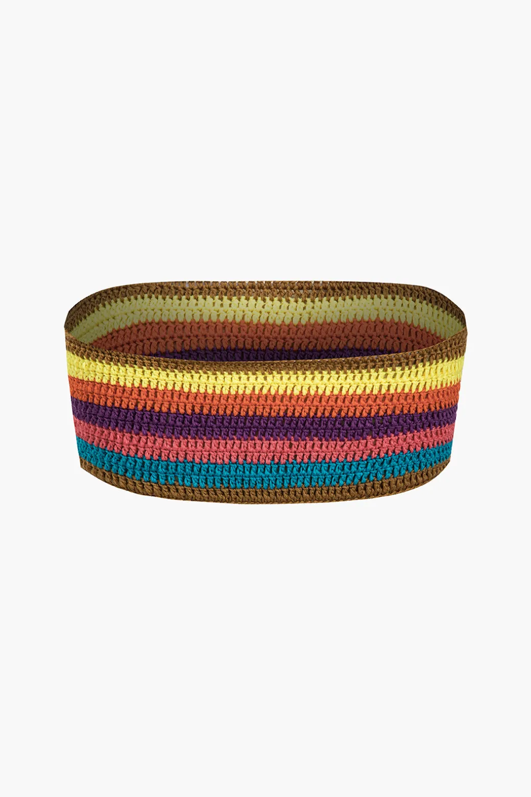 Rainbow Stripe Crochet Bikini Set