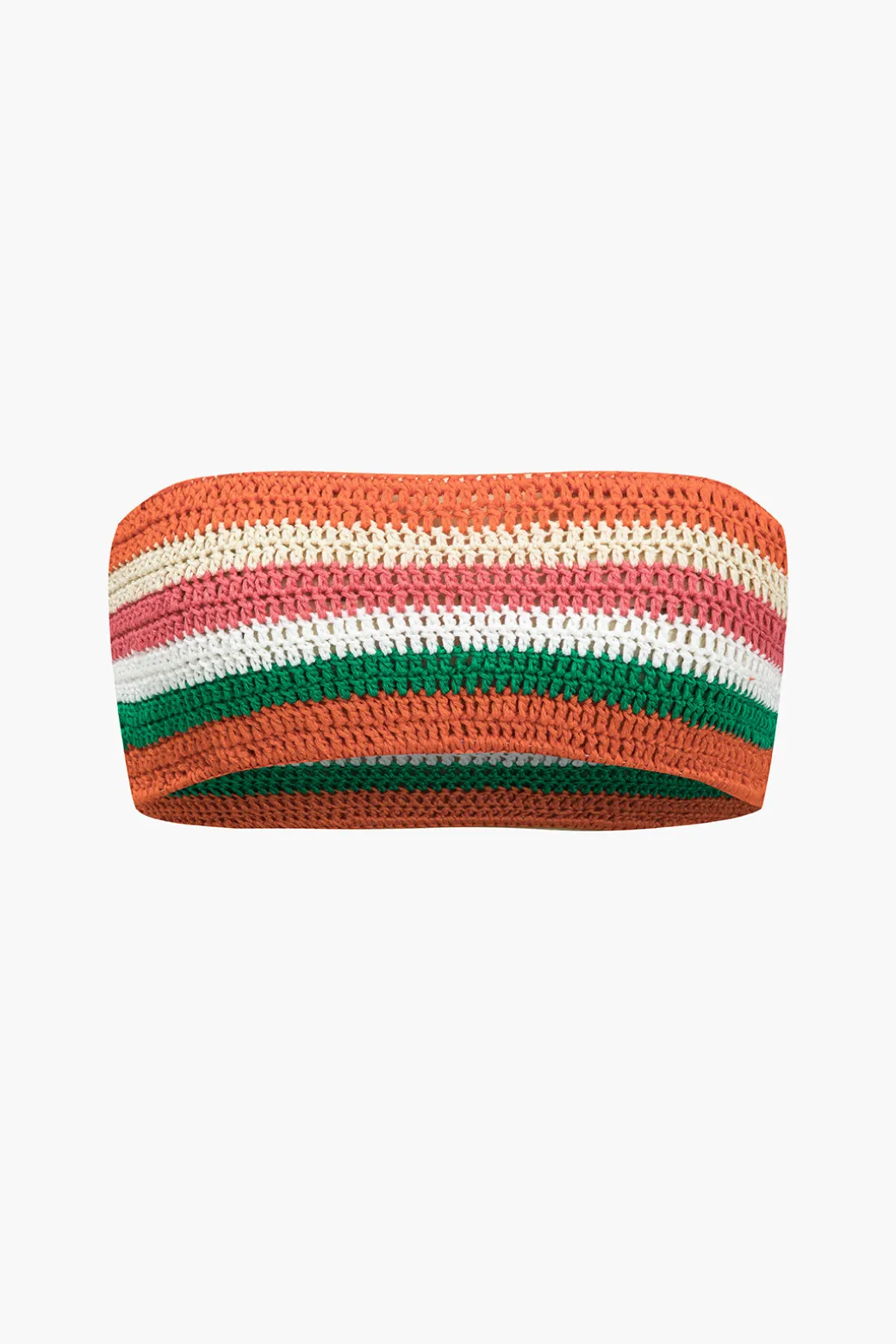 Rainbow Stripe Crochet Bikini Set