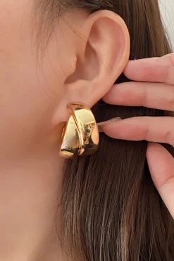 Retro Double-Layer Metal Earrings