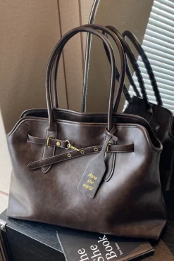 Retro Large Capacity Shoulder Bag Tote