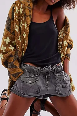 Retro Pattern Knit Button Cardigan