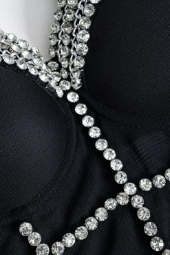 Rhinestone Bustier Cami Top