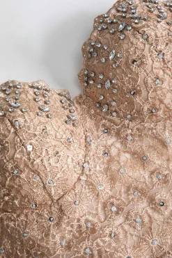 Rhinestone Lace Bustier Cami Top