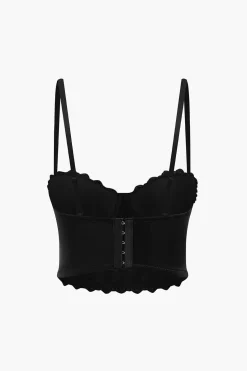 Rhinestone Lace Bustier Cami Top