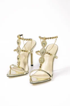 Rhinestone Pointed Toe High Heels