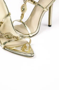 Rhinestone Pointed Toe High Heels