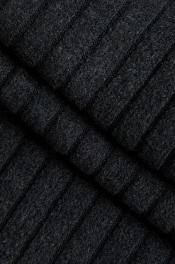 Ribbed Knit Elastic Waistband Trousers